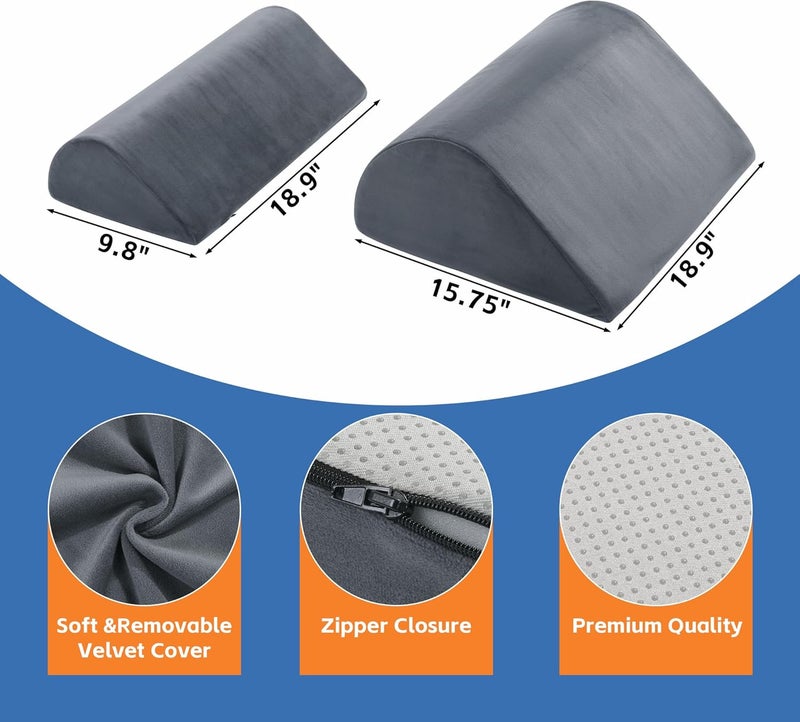 HOMBYS BBL Pillow After Surgery for Sleeping, Lumbar Support with Leg Wedge, 2 PCS Set for Brazilian Butt Lift Surgery Recovery, BBL Recovery Must Haves,Pain Relief - Image 5